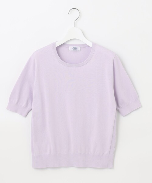 J.PRESS(ジェイプレス)の「【洗える】 BASIC HI-COTTON クルーネック ニット(ニット/セーター・レディース・ライトグリーン系/ネイビー系/ライトグレー系/ふじ色系/ピンク系・T13/T15)」の12枚目の写真