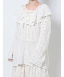 merry jenny | メッシュニットソーリラクシーチュニック(Tシャツ/カットソー)