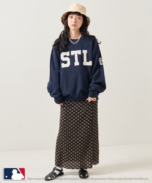 FREAK'S STORE（フリークスストア）の「MLB × FREAK'S STORE/エムエルビー MLB サテンロゴスウェット（スウェット・レディース・オフホワイト/ナチュラル/グレー/ネイビー・ﾌﾘ-）」の12枚目の写真