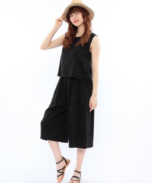 Another Edition（アナザーエディション）の「ノースリーブプルオーバー×サロペット2/AEBC NSL PO×SLPT Ⅱ（サロペット/オーバーオール・レディース・ブラック/オリーブ・フリー）」の19枚目の写真