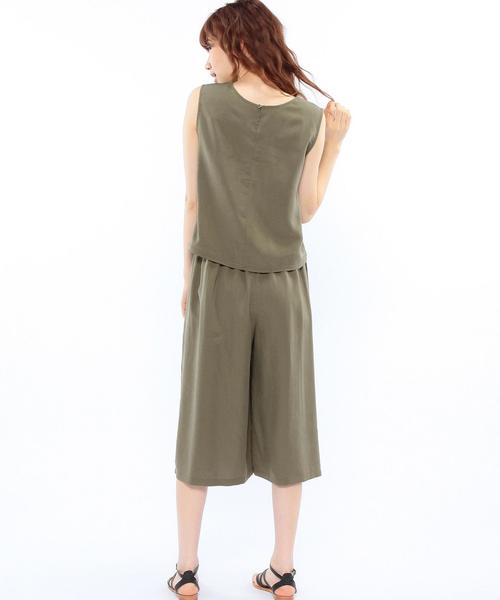 Another Edition（アナザーエディション）の「ノースリーブプルオーバー×サロペット2/AEBC NSL PO×SLPT Ⅱ（サロペット/オーバーオール・レディース・ブラック/オリーブ・フリー）」の5枚目の写真