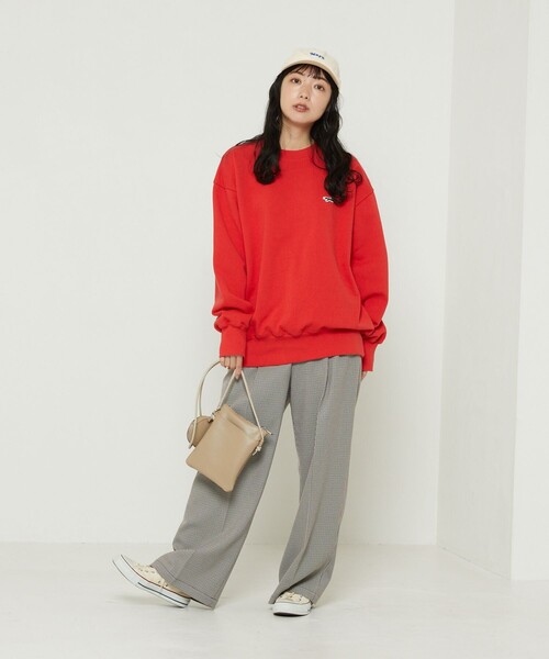 FREAK'S STORE(フリークスストア)の「TOWN CRAFT × FREAK'S STORE/タウンクラフト 別注 ベーシックスウェットクルーネック(スウェット・レディース・ライトグレー/ブラック/ネイビー/レッド/オフホワイト/イエロー・フリ-)」の20枚目の写真