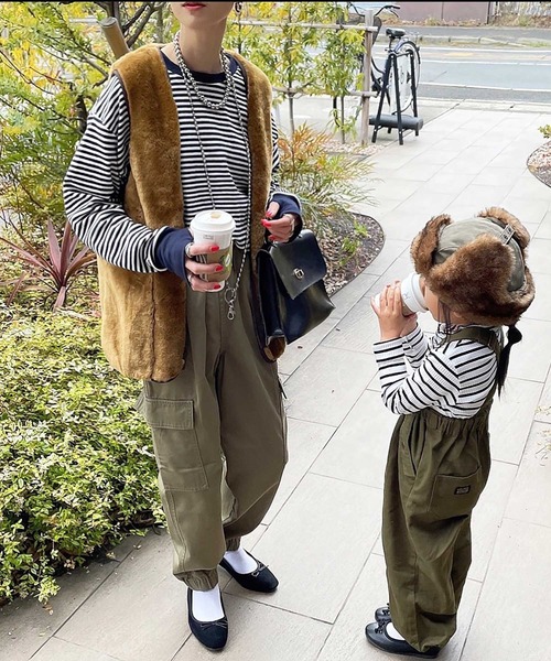 INTERPLAY（インタープレイ）の「【INTERPLAY x AYA】フィンガーホール オーセンティック ボーダー 長袖Teeシャツ（Tシャツ/カットソー・レディース・ネイビー/レッド・FREE）」の7枚目の写真