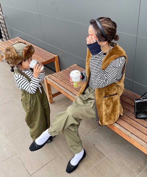 INTERPLAY（インタープレイ）の「【INTERPLAY x AYA】フィンガーホール オーセンティック ボーダー 長袖Teeシャツ（Tシャツ/カットソー・レディース・ネイビー/レッド・FREE）」の8枚目の写真