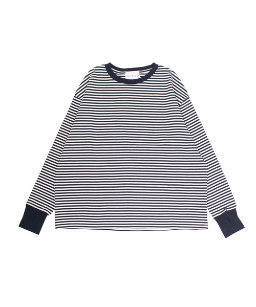 INTERPLAY（インタープレイ）の「【INTERPLAY x AYA】フィンガーホール オーセンティック ボーダー 長袖Teeシャツ（Tシャツ/カットソー・レディース・ネイビー/レッド・FREE）」の9枚目の写真