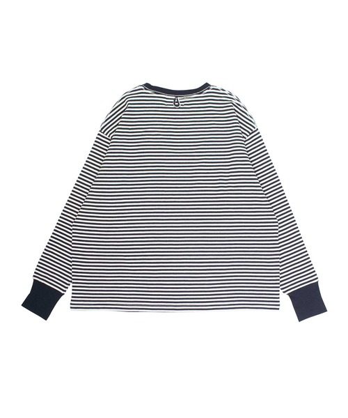 INTERPLAY（インタープレイ）の「【INTERPLAY x AYA】フィンガーホール オーセンティック ボーダー 長袖Teeシャツ（Tシャツ/カットソー・レディース・ネイビー/レッド・FREE）」の10枚目の写真