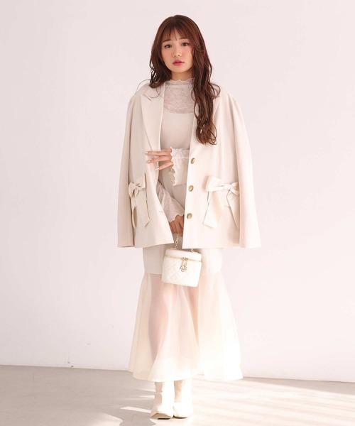 one after another NICE CLAUP（ワンアフターアナザーナイスクラップ）の「オパールシアーハイネックトップス　2023SS（Tシャツ/カットソー・レディース・グレー/ピンクベージュ/アイボリー・FREE）」の6枚目の写真