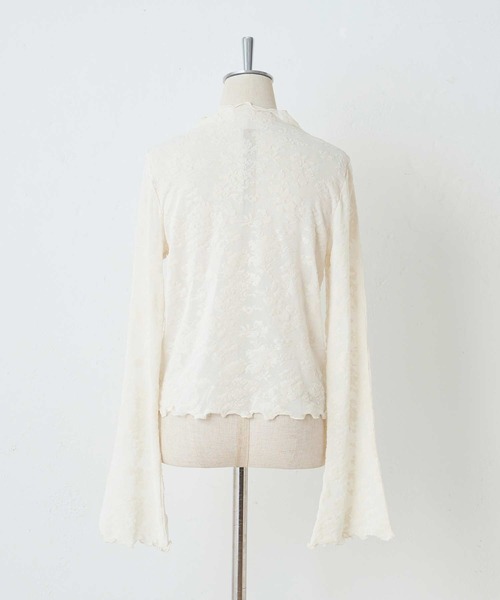 one after another NICE CLAUP（ワンアフターアナザーナイスクラップ）の「オパールシアーハイネックトップス　2023SS（Tシャツ/カットソー・レディース・グレー/ピンクベージュ/アイボリー・FREE）」の10枚目の写真
