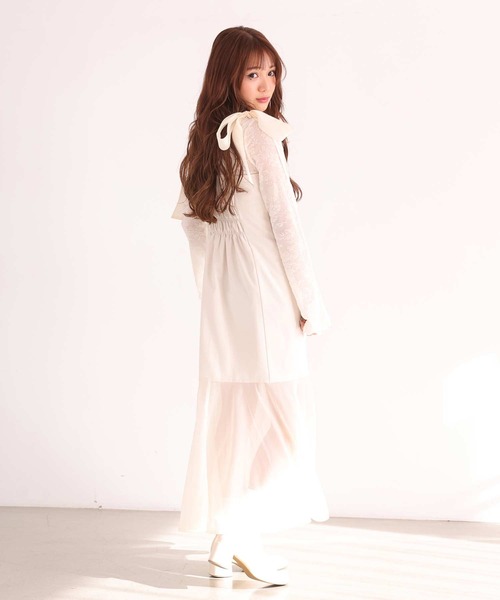 one after another NICE CLAUP（ワンアフターアナザーナイスクラップ）の「オパールシアーハイネックトップス　2023SS（Tシャツ/カットソー・レディース・グレー/ピンクベージュ/アイボリー・FREE）」の5枚目の写真