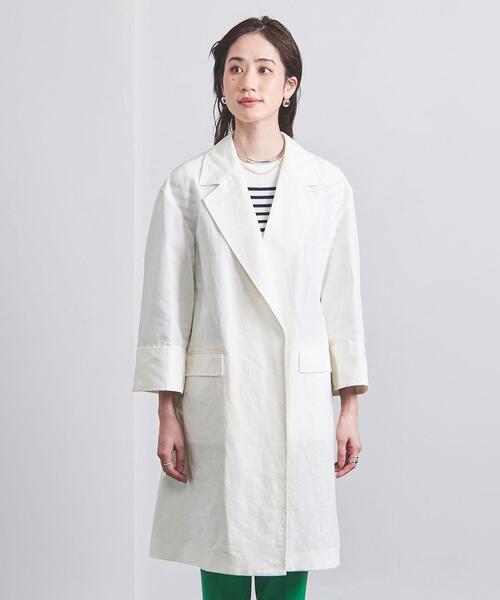 UNITED ARROWS（ユナイテッドアローズ）の「C/LI/P グログラン コート（その他アウター・レディース・オフホワイト/ブラック・36/38）」の3枚目の写真