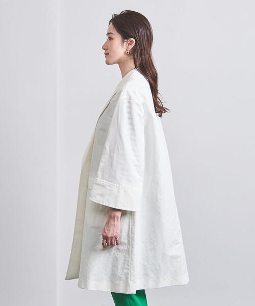 UNITED ARROWS（ユナイテッドアローズ）の「C/LI/P グログラン コート（その他アウター・レディース・オフホワイト/ブラック・36/38）」の5枚目の写真