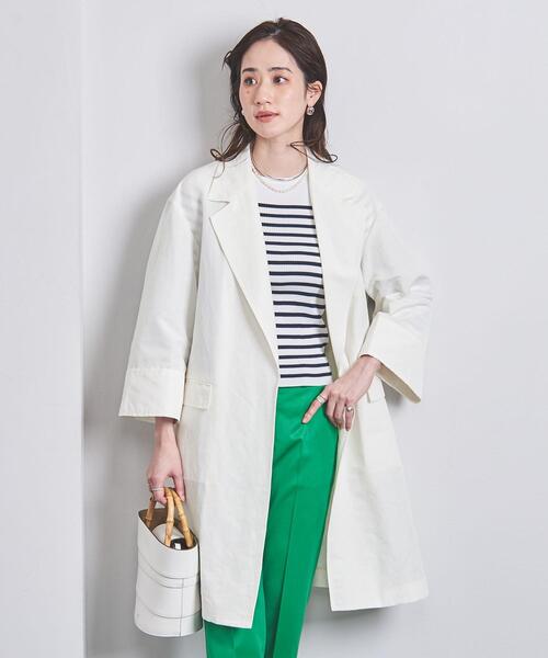 UNITED ARROWS（ユナイテッドアローズ）の「C/LI/P グログラン コート（その他アウター・レディース・オフホワイト/ブラック・36/38）」の12枚目の写真