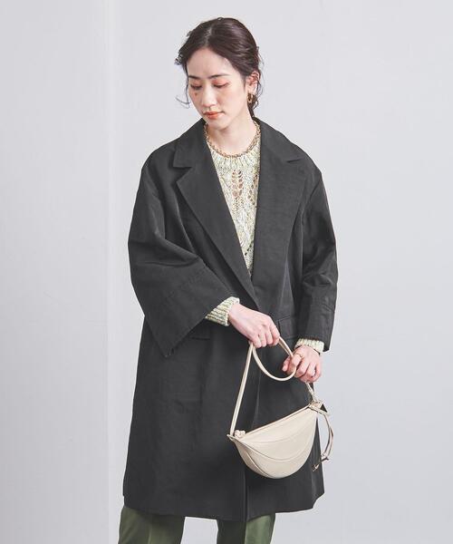 UNITED ARROWS（ユナイテッドアローズ）の「C/LI/P グログラン コート（その他アウター・レディース・オフホワイト/ブラック・36/38）」の8枚目の写真