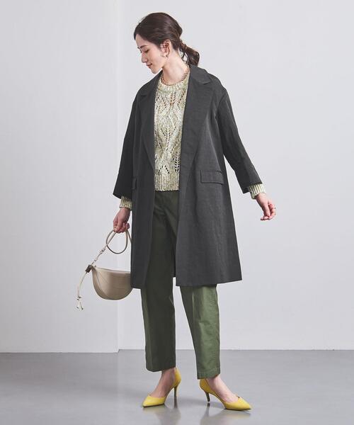 UNITED ARROWS（ユナイテッドアローズ）の「C/LI/P グログラン コート（その他アウター・レディース・オフホワイト/ブラック・36/38）」の9枚目の写真