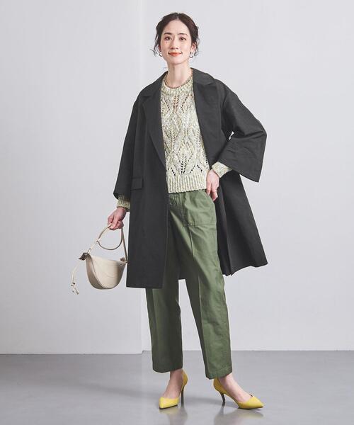 UNITED ARROWS（ユナイテッドアローズ）の「C/LI/P グログラン コート（その他アウター・レディース・オフホワイト/ブラック・36/38）」の4枚目の写真