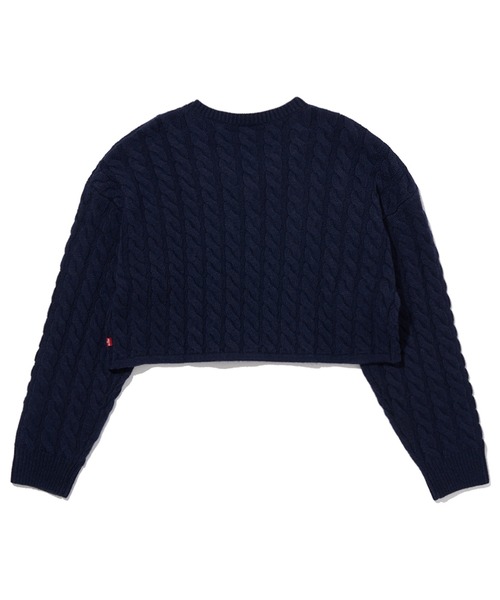 Levi's（リーバイス）の「Levi's/リーバイス クロップド セーター ネイビー NIGHTWATCH BLUE（ニット/セーター・レディース・ブルー・S/M/XS）」の8枚目の写真