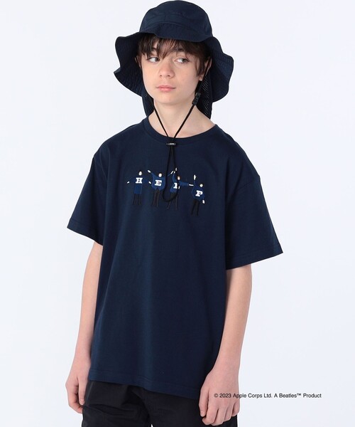 The Beatles(ザビートルズ)の「SHIPS KIDS: 145~160cm /〈家族おそろい〉【THE BEATLES】TEE(Tシャツ/カットソー・キッズ・クリーム/オフホワイト/グレー/ライトブルー/ネイビー・S/145/M/160)」の5枚目の写真