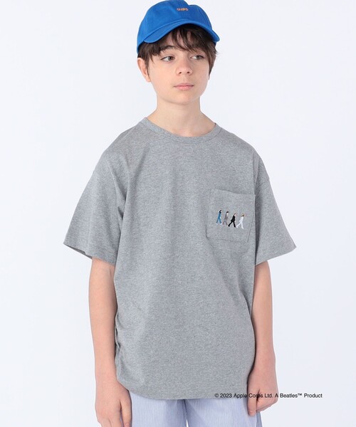 The Beatles(ザビートルズ)の「SHIPS KIDS: 145~160cm /〈家族おそろい〉【THE BEATLES】TEE(Tシャツ/カットソー・キッズ・クリーム/オフホワイト/グレー/ライトブルー/ネイビー・S/145/M/160)」の3枚目の写真