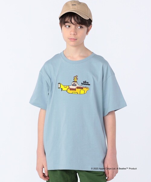 The Beatles(ザビートルズ)の「SHIPS KIDS: 145~160cm /〈家族おそろい〉【THE BEATLES】TEE(Tシャツ/カットソー・キッズ・クリーム/オフホワイト/グレー/ライトブルー/ネイビー・S/145/M/160)」の4枚目の写真