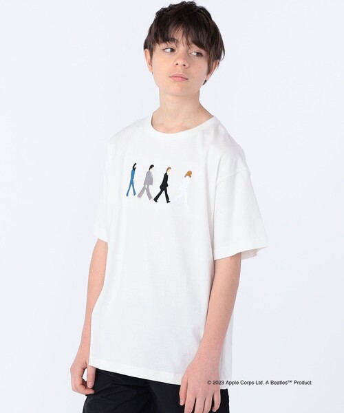 The Beatles(ザビートルズ)の「SHIPS KIDS: 145~160cm /〈家族おそろい〉【THE BEATLES】TEE(Tシャツ/カットソー・キッズ・クリーム/オフホワイト/グレー/ライトブルー/ネイビー・S/145/M/160)」の6枚目の写真
