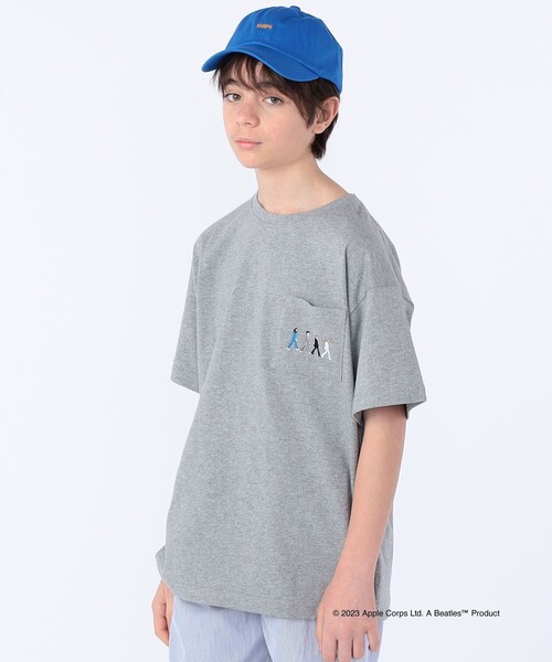 The Beatles(ザビートルズ)の「SHIPS KIDS: 145~160cm /〈家族おそろい〉【THE BEATLES】TEE(Tシャツ/カットソー・キッズ・クリーム/オフホワイト/グレー/ライトブルー/ネイビー・S/145/M/160)」の8枚目の写真