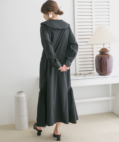 KBF（ケイビーエフ）の「ウェーブカラーワンピース（ワンピース・レディース・ブルー系その他/グレー系その他/ブラック・ONE）」の13枚目の写真