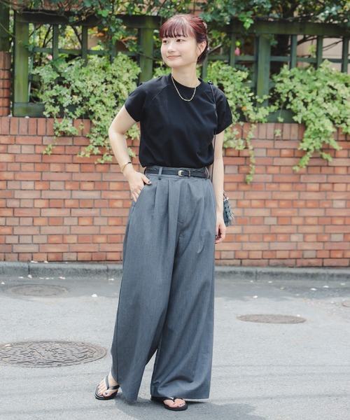 B:MING by BEAMS(ビーミングバイビームス)の「フレンチ モックネック プルオーバー(Tシャツ/カットソー・レディース・オレンジ/オフホワイト/ブラック/その他/その他1・FREE)」の7枚目の写真