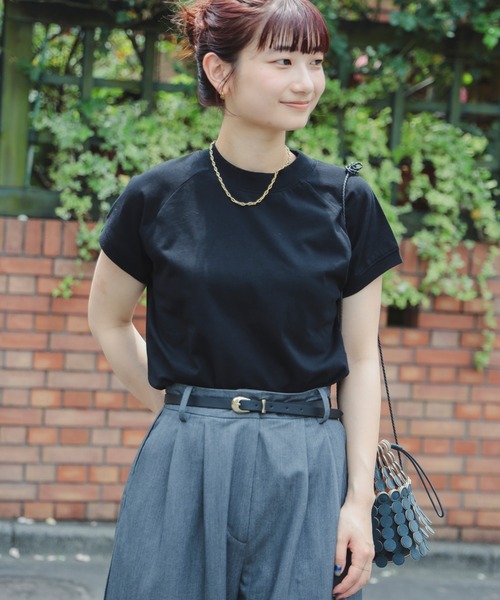 B:MING by BEAMS(ビーミングバイビームス)の「フレンチ モックネック プルオーバー(Tシャツ/カットソー・レディース・オレンジ/オフホワイト/ブラック/その他/その他1・FREE)」の8枚目の写真