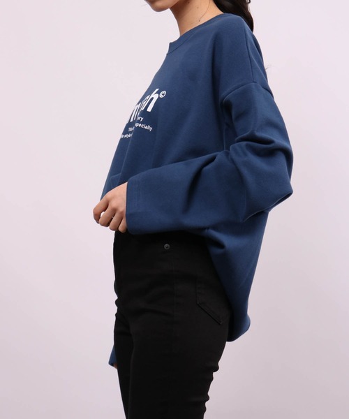 muahmuah（ムーアムーア）の「MUAHMUAH シグネチャー グラフィック長袖Tシャツ（Tシャツ/カットソー・レディース・インディゴブルー/ホワイト・FREE）」の17枚目の写真