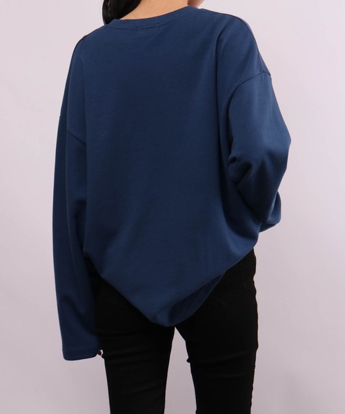 muahmuah（ムーアムーア）の「MUAHMUAH シグネチャー グラフィック長袖Tシャツ（Tシャツ/カットソー・レディース・インディゴブルー/ホワイト・FREE）」の18枚目の写真