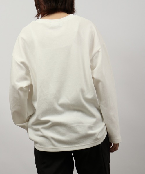 muahmuah（ムーアムーア）の「MUAHMUAH シグネチャー グラフィック長袖Tシャツ（Tシャツ/カットソー・レディース・インディゴブルー/ホワイト・FREE）」の10枚目の写真