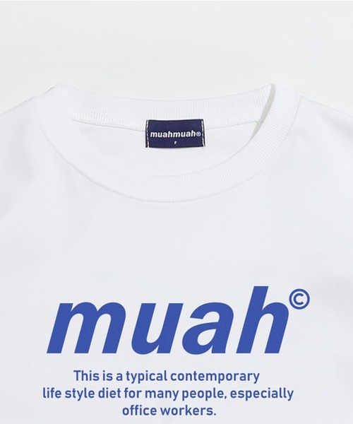 muahmuah（ムーアムーア）の「MUAHMUAH シグネチャー グラフィック長袖Tシャツ（Tシャツ/カットソー・レディース・インディゴブルー/ホワイト・FREE）」の12枚目の写真