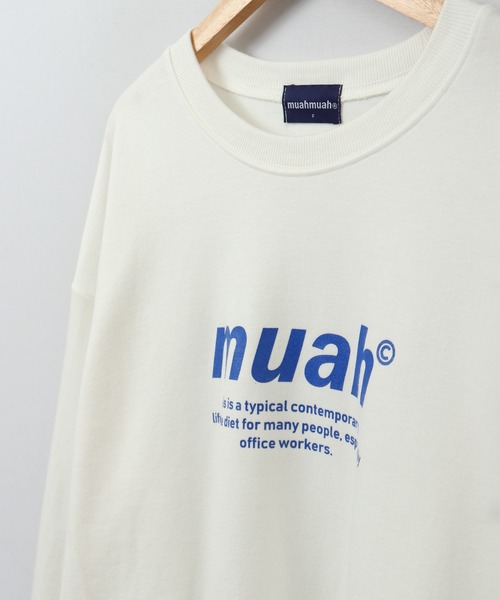 muahmuah（ムーアムーア）の「MUAHMUAH シグネチャー グラフィック長袖Tシャツ（Tシャツ/カットソー・レディース・インディゴブルー/ホワイト・FREE）」の6枚目の写真