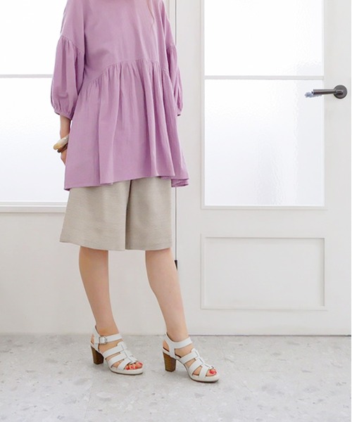 MODE KAORI（モードカオリ）の「グルカヒールサンダル/21475（サンダル・レディース・グレイッシュベージュ/ブラック/ホワイト・22.5cm/23cm/23.5cm/24cm/24.5cm/25cm/25.5cm）」の14枚目の写真