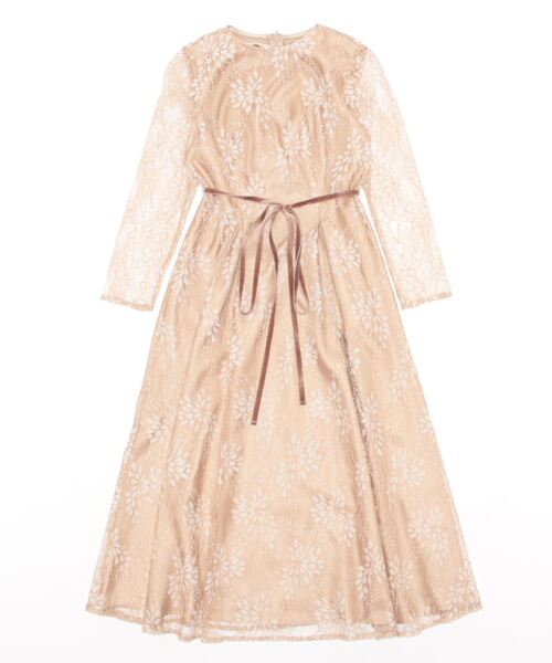 AIMER（エメ）の「ベロアリボン付きラメレースパーティードレス