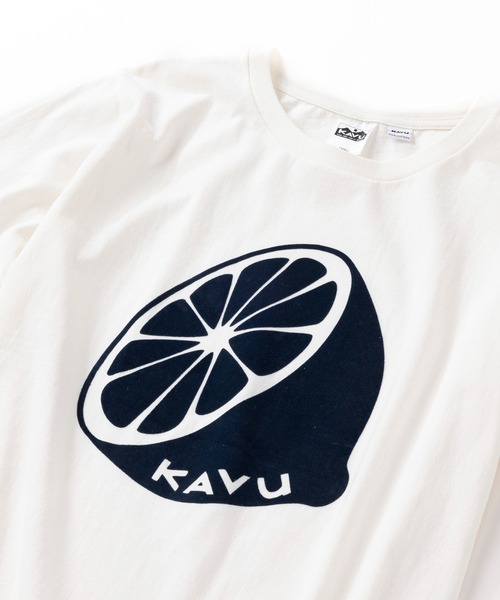 KAVU(カブー)の「KAVU/カブー Lemon Tee/レモンティー(Tシャツ/カットソー・メンズ・ヘザーグレー/ホワイト/ブラック・X-LARGE/MEDIUM/LARGE)」の6枚目の写真