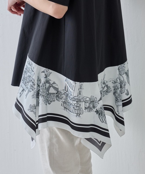 新品　ビアズリー マルシェブラウス　スカーフ柄 BEARDSLEY（ビアズリー）の「《ビアズリー》マルシェブラウス