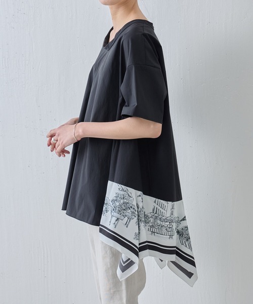 新品　ビアズリー マルシェブラウス　スカーフ柄 BEARDSLEY（ビアズリー）の「《ビアズリー》マルシェブラウス