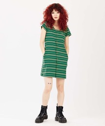 X-girl | STRIPED BUTTON DOWN DRESS(ワンピース)