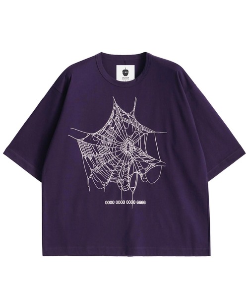 SHAREEF(シャリーフ)の「”SPIDERWEB” S/S T-SHIRTS(Tシャツ/カットソー・メンズ・パープル/ホワイト/ブラック・1/2/3)」の3枚目の写真