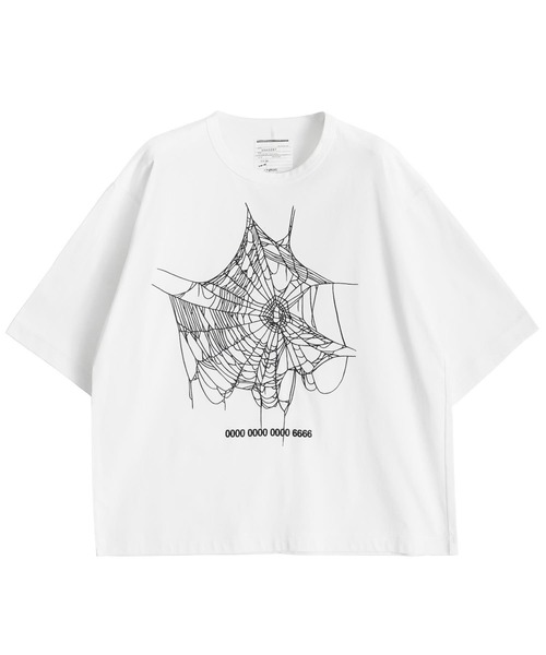 SHAREEF(シャリーフ)の「”SPIDERWEB” S/S T-SHIRTS(Tシャツ/カットソー・メンズ・パープル/ホワイト/ブラック・1/2/3)」の6枚目の写真