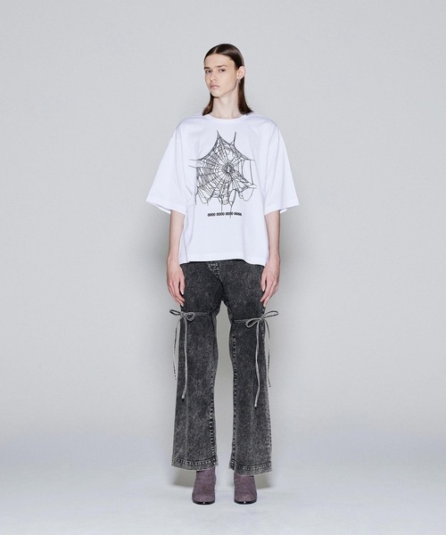 SHAREEF(シャリーフ)の「”SPIDERWEB” S/S T-SHIRTS(Tシャツ/カットソー・メンズ・パープル/ホワイト/ブラック・1/2/3)」の10枚目の写真