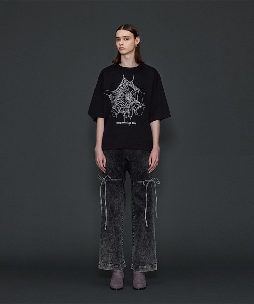 SHAREEF(シャリーフ)の「”SPIDERWEB” S/S T-SHIRTS(Tシャツ/カットソー・メンズ・パープル/ホワイト/ブラック・1/2/3)」の11枚目の写真