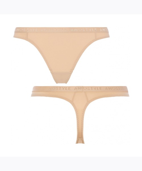 AMOSTYLE BY Triumph（アモスタイルバイトリンプ）の「ストリング（Tバック） シグネチャースムース AMST1420 String JX（ショーツ・レディース・ブラック/ベージュ/オレンジ・M）」の6枚目の写真