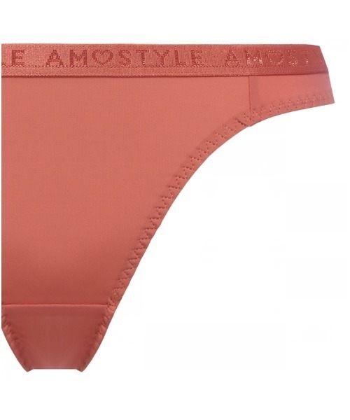 AMOSTYLE BY Triumph（アモスタイルバイトリンプ）の「ストリング（Tバック） シグネチャースムース AMST1420 String JX（ショーツ・レディース・ブラック/ベージュ/オレンジ・M）」の13枚目の写真