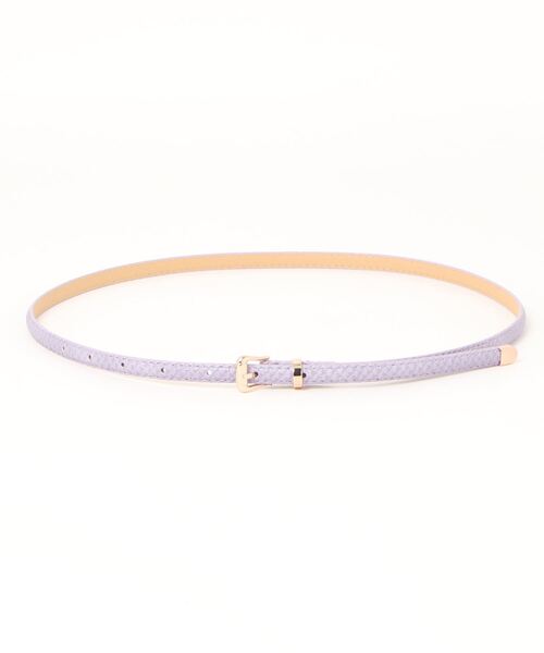 STYLEBLOCK（スタイルブロック）の「パイソン柄PUレザー細ベルト（ベルト・レディース・レッド/カーキ/ブラック/グリーン/ホワイト/ブルー/ライトパープル/キャメル/ピンク・FREE）」の6枚目の写真