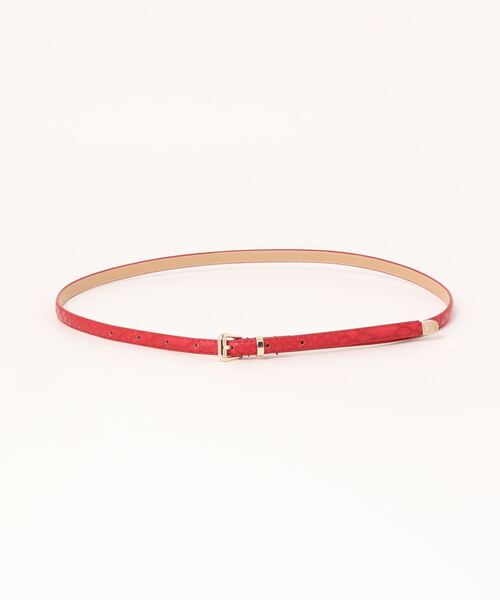 STYLEBLOCK（スタイルブロック）の「パイソン柄PUレザー細ベルト（ベルト・レディース・レッド/カーキ/ブラック/グリーン/ホワイト/ブルー/ライトパープル/キャメル/ピンク・FREE）」の9枚目の写真