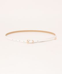 パイソン柄PUレザー細ベルト