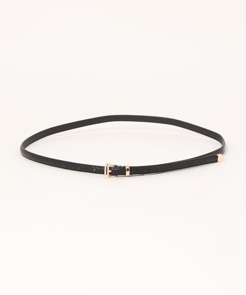 STYLEBLOCK（スタイルブロック）の「パイソン柄PUレザー細ベルト（ベルト・レディース・レッド/カーキ/ブラック/グリーン/ホワイト/ブルー/ライトパープル/キャメル/ピンク・FREE）」の2枚目の写真