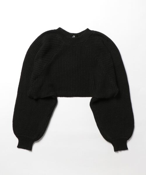 CECIL McBEE（セシルマクビー）の「２WAYクロップドボレロ（ニット/セーター・レディース・ベージュ/ブラック/チャコールグレー/ブルー・MEDIUM）」の13枚目の写真